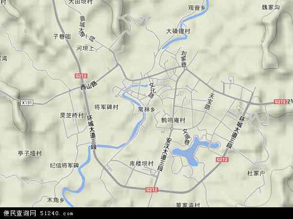 常林乡地形图 - 常林乡地形图高清版 - 2024年常林乡地形图