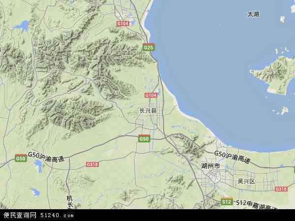 长兴县地形图 - 长兴县地形图高清版 - 2024年长兴县地形图