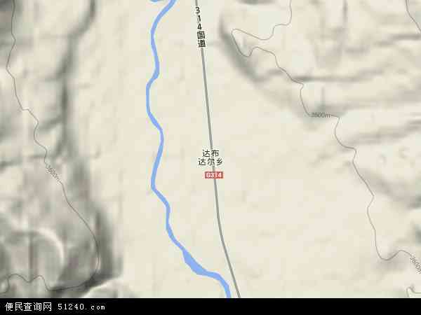 达布达尔乡地形图 - 达布达尔乡地形图高清版 - 2024年达布达尔乡地形图