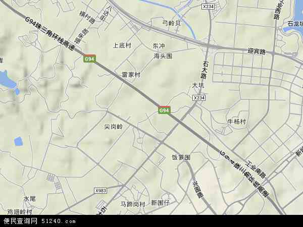 大塘朗村地形图 - 大塘朗村地形图高清版 - 2024年大塘朗村地形图
