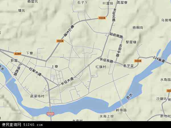贡江镇地形图 - 贡江镇地形图高清版 - 2024年贡江镇地形图