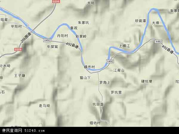 横江镇地形图 - 横江镇地形图高清版 - 2024年横江镇地形图