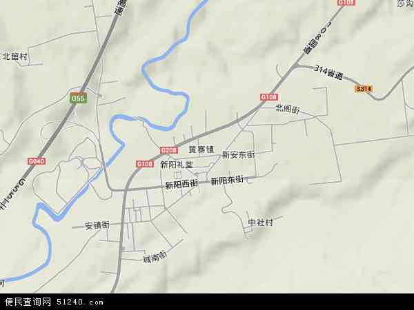 黄寨镇地形图 - 黄寨镇地形图高清版 - 2024年黄寨镇地形图