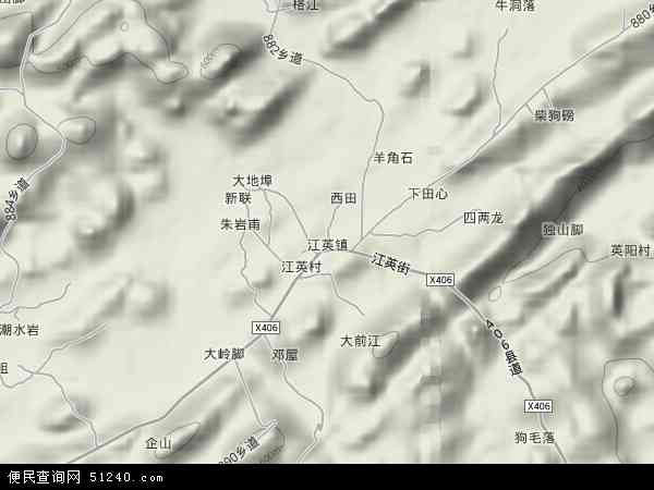 江英镇地形图 - 江英镇地形图高清版 - 2024年江英镇地形图