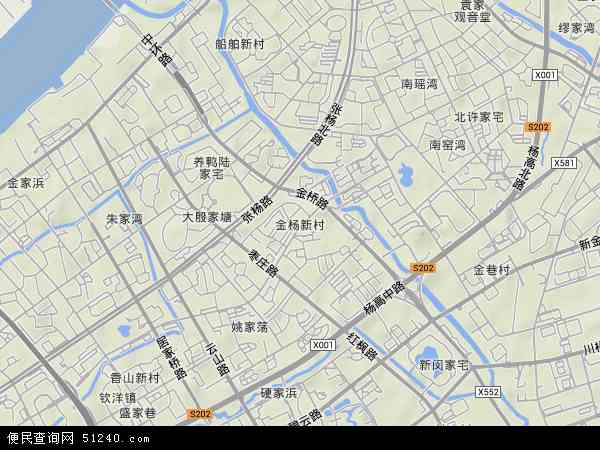 金杨新村地形图 - 金杨新村地形图高清版 - 2024年金杨新村地形图
