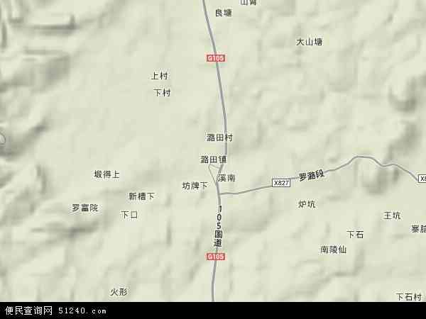 潞田镇地形图 - 潞田镇地形图高清版 - 2024年潞田镇地形图