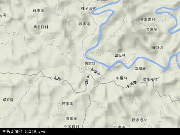 刘家镇地形图 - 刘家镇地形图高清版 - 2024年刘家镇地形图
