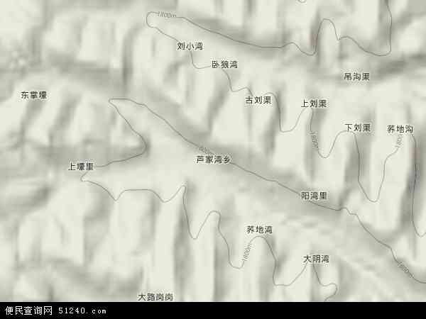 芦家湾乡地形图 - 芦家湾乡地形图高清版 - 2024年芦家湾乡地形图