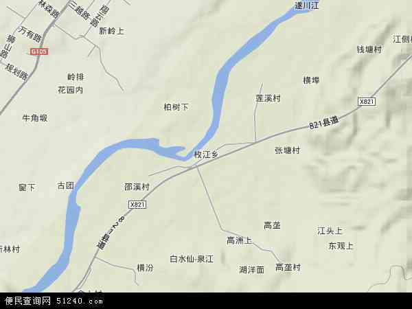 枚江乡地形图 - 枚江乡地形图高清版 - 2024年枚江乡地形图