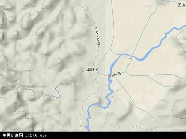 勐旺乡地形图 - 勐旺乡地形图高清版 - 2024年勐旺乡地形图