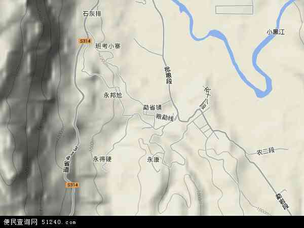 勐省镇地形图 - 勐省镇地形图高清版 - 2024年勐省镇地形图