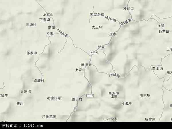 蓬塘乡地形图 - 蓬塘乡地形图高清版 - 2024年蓬塘乡地形图