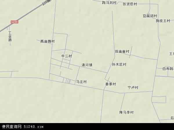 清河镇地形图 - 清河镇地形图高清版 - 2024年清河镇地形图