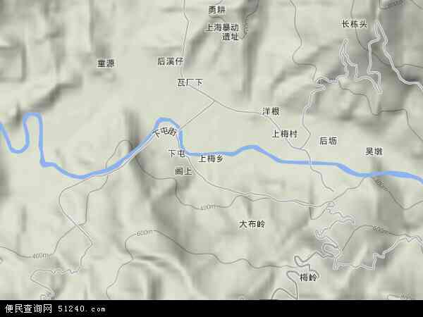 上梅乡地形图 - 上梅乡地形图高清版 - 2024年上梅乡地形图