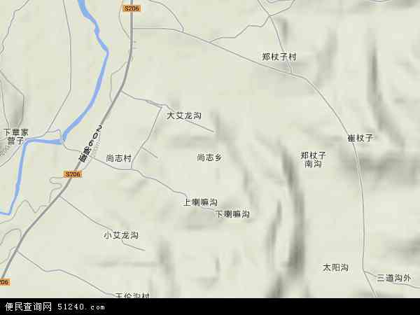 尚志乡地形图 - 尚志乡地形图高清版 - 2024年尚志乡地形图