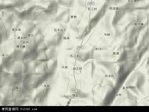 石江乡地形图 - 石江乡地形图高清版 - 2024年石江乡地形图