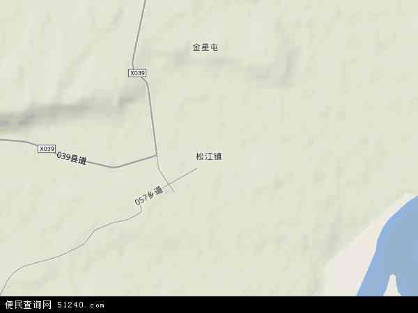 松江镇地形图 - 松江镇地形图高清版 - 2024年松江镇地形图
