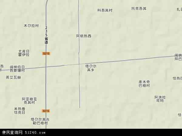 塔尕尔其乡地形图 - 塔尕尔其乡地形图高清版 - 2024年塔尕尔其乡地形图