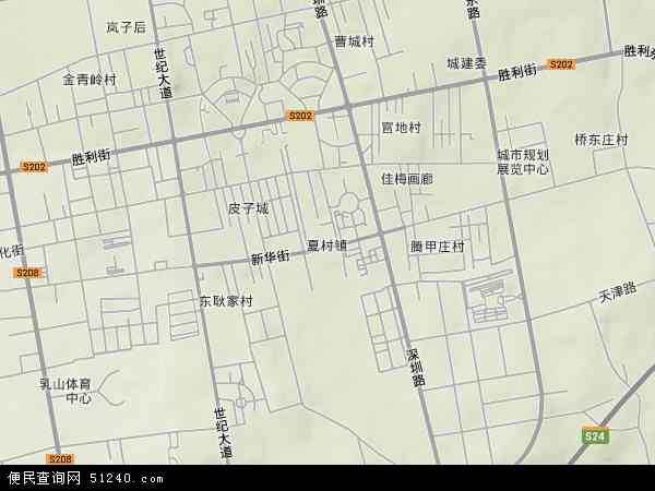 夏村镇地形图 - 夏村镇地形图高清版 - 2024年夏村镇地形图