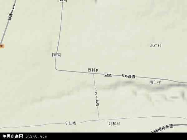 西村乡地形图 - 西村乡地形图高清版 - 2024年西村乡地形图