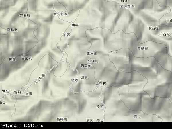 西窑林场地形图 - 西窑林场地形图高清版 - 2024年西窑林场地形图