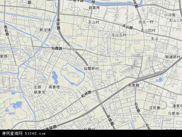 仙霞新村地形图 - 仙霞新村地形图高清版 - 2024年仙霞新村地形图