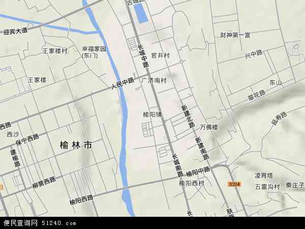 榆阳镇地形图 - 榆阳镇地形图高清版 - 2024年榆阳镇地形图
