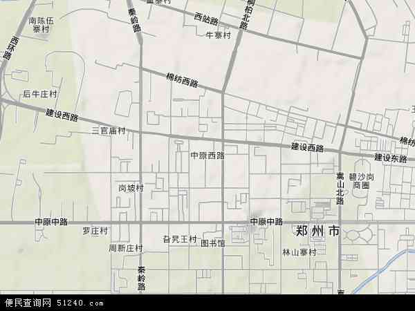 中原西路地形图 中原西路地形图高清版 2021年中原西路地形图