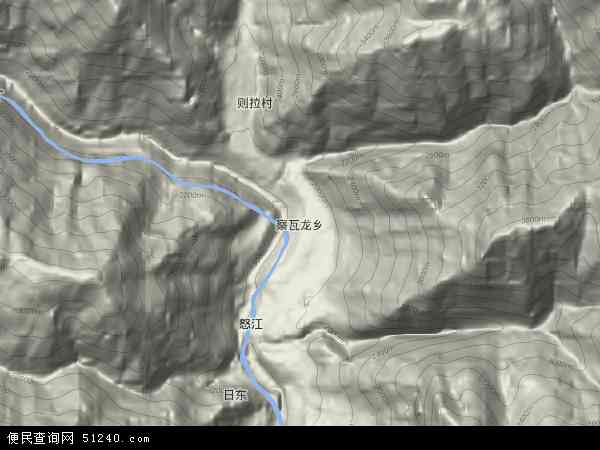 察瓦龙乡地形图 - 察瓦龙乡地形图高清版 - 2024年察瓦龙乡地形图
