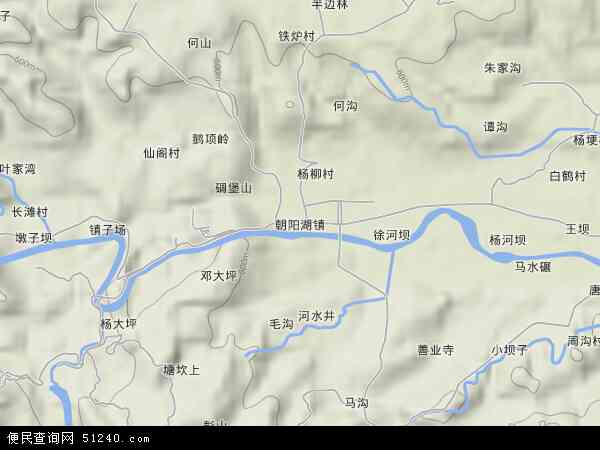 朝阳湖镇地形图 - 朝阳湖镇地形图高清版 - 2024年朝阳湖镇地形图