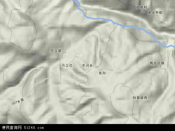 东河乡地形图 - 东河乡地形图高清版 - 2024年东河乡地形图
