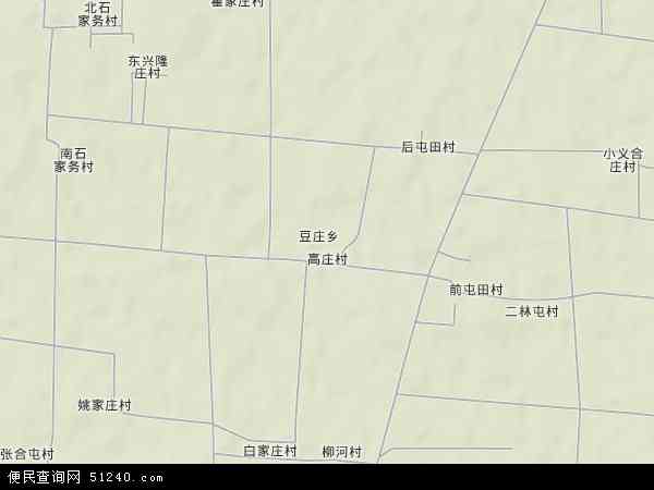豆庄乡地形地图