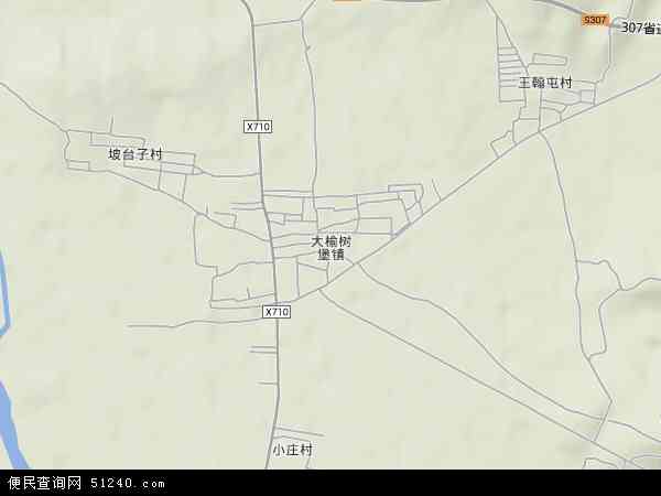 大榆树堡镇地形图 - 大榆树堡镇地形图高清版 - 2024年大榆树堡镇地形图