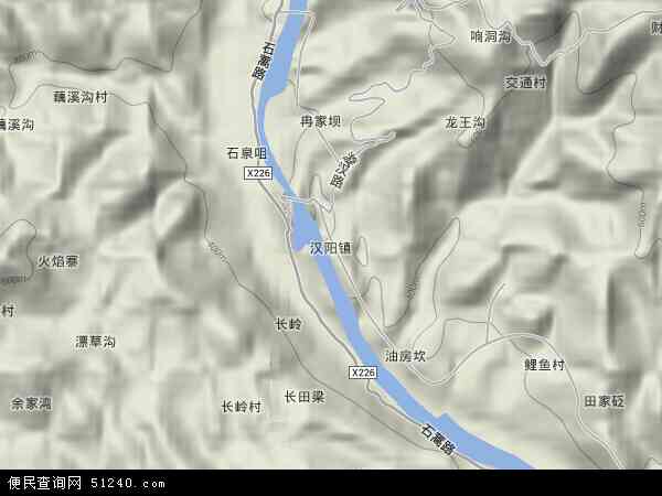 汉阳镇地形图 - 汉阳镇地形图高清版 - 2024年汉阳镇地形图