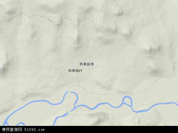 韩家园镇地形图 - 韩家园镇地形图高清版 - 2024年韩家园镇地形图