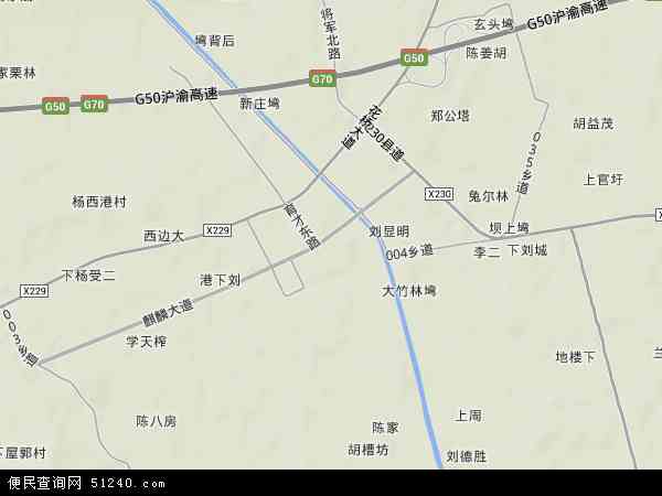 花桥镇地形地图