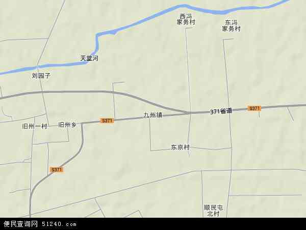 九州镇地形图 - 九州镇地形图高清版 - 2024年九州镇地形图