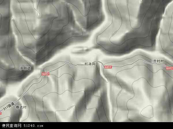 柯洛洞乡地形图 - 柯洛洞乡地形图高清版 - 2024年柯洛洞乡地形图