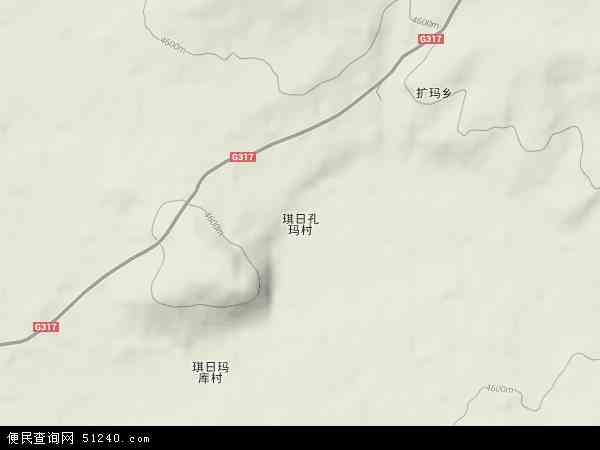 孔玛乡地形图 - 孔玛乡地形图高清版 - 2024年孔玛乡地形图