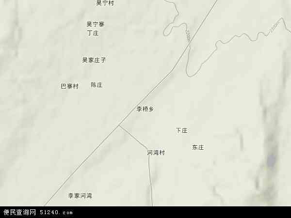 李桥乡地形图 - 李桥乡地形图高清版 - 2024年李桥乡地形图