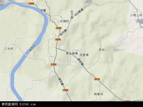 青龙湖镇地形图 - 青龙湖镇地形图高清版 - 2024年青龙湖镇地形图