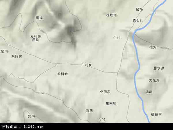 仁村乡地形图 - 仁村乡地形图高清版 - 2021年仁村乡地形图