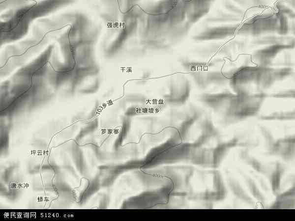社塘坡乡地形图 - 社塘坡乡地形图高清版 - 2024年社塘坡乡地形图