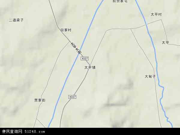 太平镇地形地图