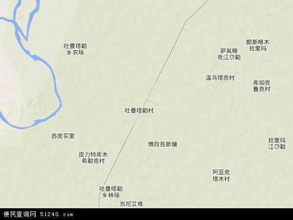 吐曼塔勒乡地形图 - 吐曼塔勒乡地形图高清版 - 2024年吐曼塔勒乡地形图