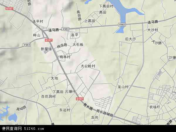 太公岭村地形图 - 太公岭村地形图高清版 - 2024年太公岭村地形图