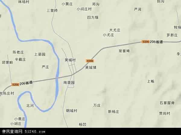 吴城镇地形图 - 吴城镇地形图高清版 - 2024年吴城镇地形图
