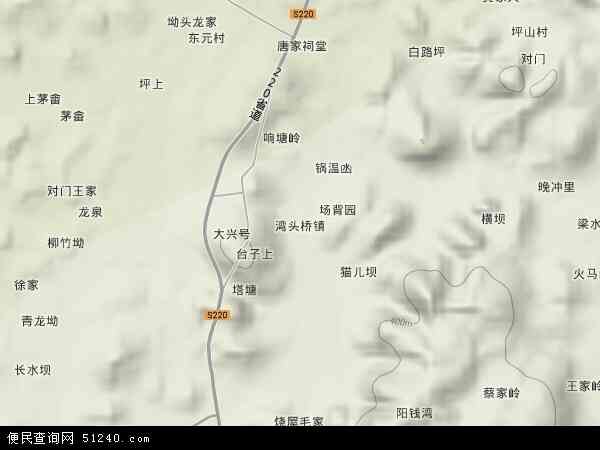 湾头桥镇地形图 - 湾头桥镇地形图高清版 - 2024年湾头桥镇地形图