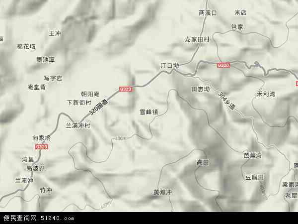 雪峰镇地形图 - 雪峰镇地形图高清版 - 2024年雪峰镇地形图