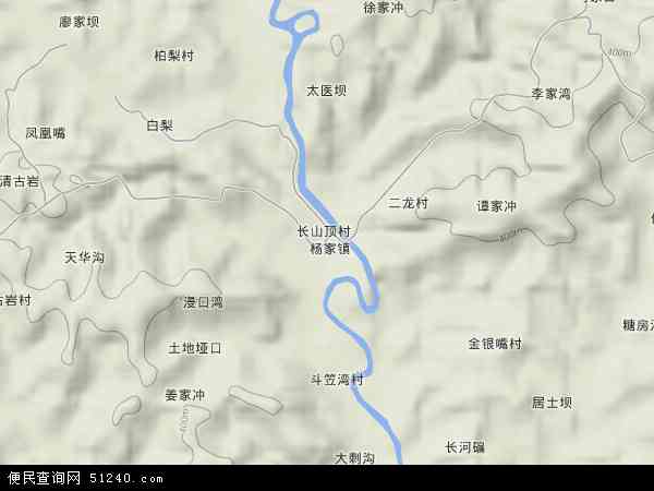 杨家镇地形图 - 杨家镇地形图高清版 - 2024年杨家镇地形图